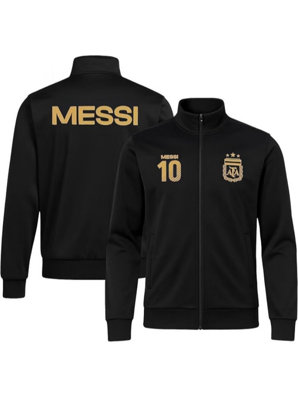 Lionel Messi Track Jacket Argentine Officially Licensed Black Men's